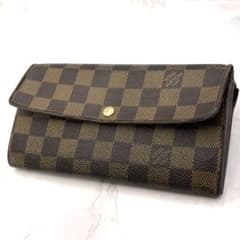 ルイヴィトン ダミエ ポルトフォイユ サラ エベヌ 長財布 フラップ