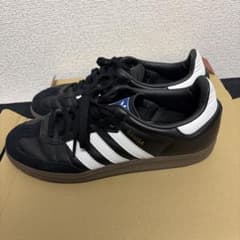 adidas SAMBA ブラック ホワイト スニーカーのサムネイル