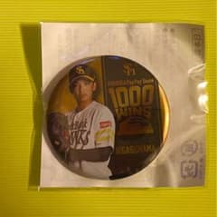 若鷹ガチャ　ソフトバンクホークス　1000勝記念缶バッジ　東浜巨　投手のサムネイル