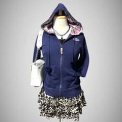 新品未使用 ジップパーカー 紺色 Y2K 平成ギャル グランジ 森ガール