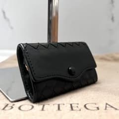 ◇美品◇ボッテガ　5連キーケース　イントレチャート　ナッパレザー　ブラック ◇美品◇ボッテガ 5連キーケース イントレチャート ナッパレザー
