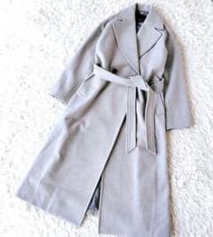 美品 スローブイエナ SUPER100メルトン ビックラペルコート ベルト 38