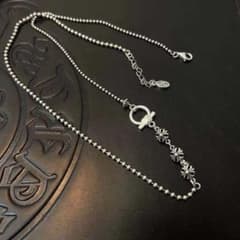 シルバー925 フローラルアンカーチェーンネックレス