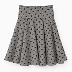 tocco closet 花柄 ミニスカート フレア ブラック ホワイトのサムネイル