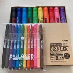 三菱鉛筆　uni プロッキー　10色　水性ペン　12色　セットのサムネイル