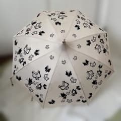 蝶模様の晴雨兼用長傘　折りたたみのサムネイル