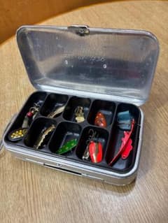 UMCO P-9 オールド アムコ タックルボックス ＋フライ 毛鉤 セット