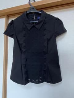 エムズグレイシー 半袖ブラウス ブラック 花柄レース 40 美品 - メルカリ