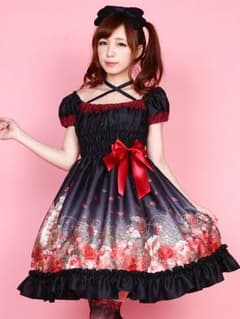enchantilic enchantilly いばら姫のワンピース 赤のサムネイル