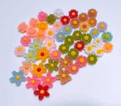 レジン製 カラフル フラワー デコレーションパーツ まとめ売りのサムネイル