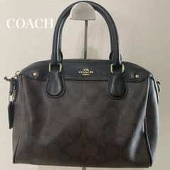 ■美品■COACH コーチ パテントレザー ハンドバッグブラウンのサムネイル
