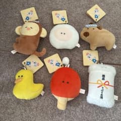 つぶらな瞳の温泉 ぬいぐるみキーホルダー 6点セットのサムネイル