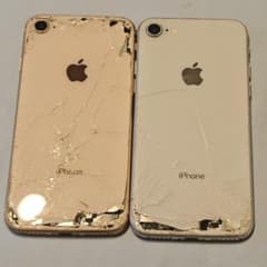 iPhone8 ゴールド ホワイト 2台セット ジャンク 初期化済 - メルカリ