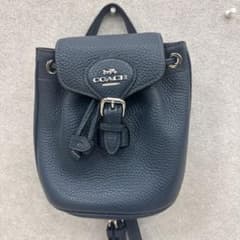 COACH コーチ レザー ミニリュック バックパック ネイビーのサムネイル