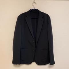 無印　乾きやすいストレッチジャケット　黒のサムネイル