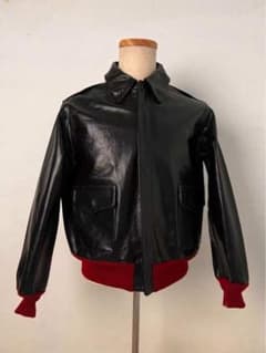 在庫処分 実名復刻 赤リブ A−2 フライトジャケット 馬革 M - メルカリ