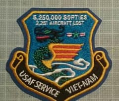 ミリタリー ワッペン  USAF SERVICE  VIET-NAMのサムネイル