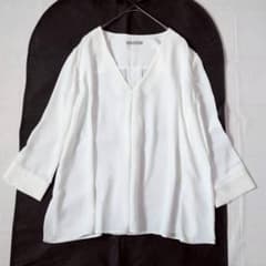 セオリーリュクス Vネック とろみブラウス 【M】 シンプル ゆったり 