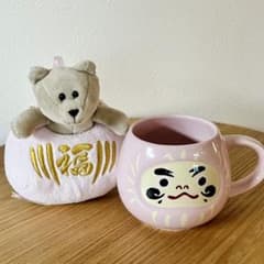 【未使用】STARBUCKS スターバックス だるまマグ&ベアリスタ  ピンクのサムネイル