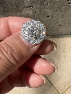 Pt900 花形ダイヤモンドリング 2.682ct 早い者勝ち12号値引き - メルカリ