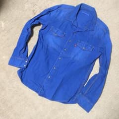 ウエスタンシャツ　カラー　ブルーのサムネイル