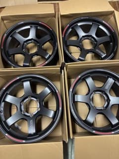 TE37 SB 18インチ マットガンブラック ハイエース プラド ランクル4本