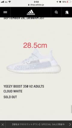 YEEZY BOOST 350 V2 CLOUDWHITE 28.5cmのサムネイル