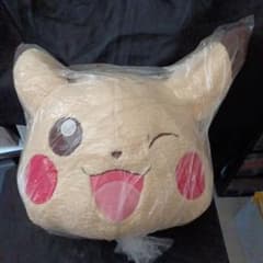I LOVE 피카츄 얼굴 쿠션 봉제 윙크