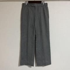 ~90s ビンテージ　ワイドフレアスラックス ヘリンボーン　ピンストライプのサムネイル