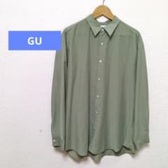 GU 長袖シャツ ライトグリーン メンズ Lのサムネイル