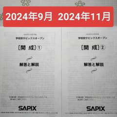 学校別サピックスオープンSO 2024年 SAPIX 6年生 開成① ② 小6 - メルカリ