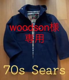 ビンテージ  Sears ラビットフードウールコート　70s 裏ノバチェックのサムネイル