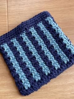 ハンドメイド ストライプ小物入れのサムネイル