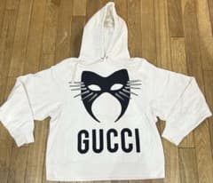 GUCCI ホワイト パーカー 猫マスクデザイン GUCCI ホワイト パーカー 猫マスクデザイン - メルカリ