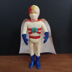 愛の戦士レインボーマン☆1970年代の希少ソフビフィギュア☆高さ約15cm 当時物 タカトク製「愛の戦士レインボーマン」の希少ソフビフィギュア
