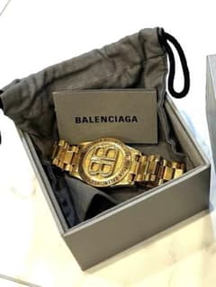 超希少』BALENCIAGA ゴールド ブレスレット 時計 - メルカリ