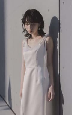 kaeneカエン サテンリボンドレス100855white collectionのサムネイル