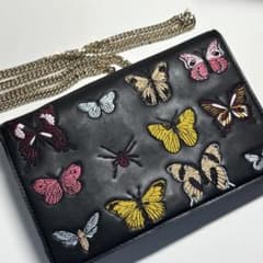 ZARA 刺繍 ショルダーバッグ ブラックのサムネイル