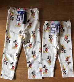 新品タグ付　どっちもせいかい！　レギンスパンツ　ミッキー　90&110セットのサムネイル