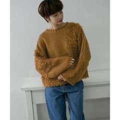 KBF フリンジミックスニット　ニットのサムネイル