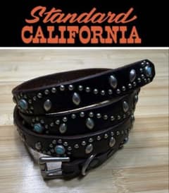 美品⭐️HTC⭐️ナローベルト⭐️フラワーターコイズ⭐️ブラック