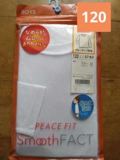 TOPVALU PEACE FIT クルーネック長袖 ホワイト 120