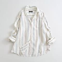 Max Mara ウィークエンドストライプ リネンシャツ 長袖　美品　 D143 Max Mara ウィークエンドストライプ リネンシャツ 長袖 美品 D143