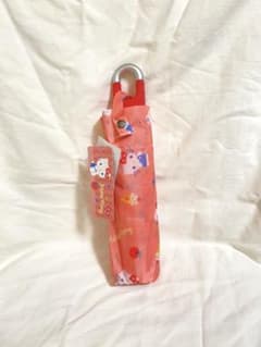 신품 Sanrio 헬로 키티 카라비나 접는 우산 50cm