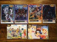 デジモンアドベンチャー カードダス キラ 4枚セット+2枚のサムネイル