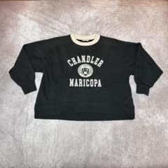 古着 Samansa Mos2 スウェット カレッジロゴ ブラックのサムネイル