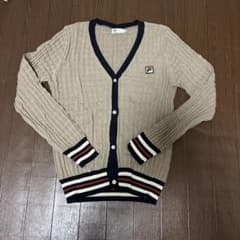 FILA ベージュ Vネック カーディガン Mのサムネイル
