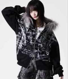 『REFLEM/レフレム』ファー付きタイポZIPフーディー/ジップパーカーのサムネイル