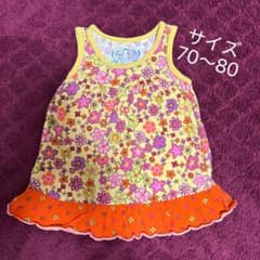 女児　花柄 ノースリーブ ワンピース 70-80のサムネイル