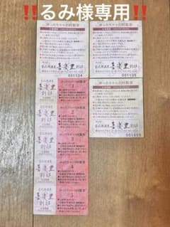 ※るみ様専用※ 宮沢湖温泉 喜楽里別邸 回数券 5+1枚(岩盤浴付き)のサムネイル
